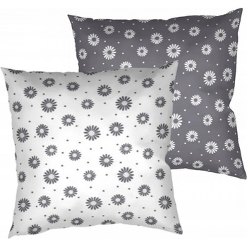 Dadka bavlna Agnes biela/tmavosivá DUO 40 x 40 cm