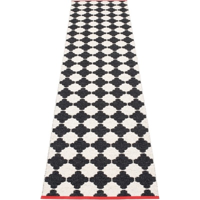 Pappelina Черно-бяла пътека за открито и закрито 70x300 cm Marre Black Coral - Pappelina (MAX730)