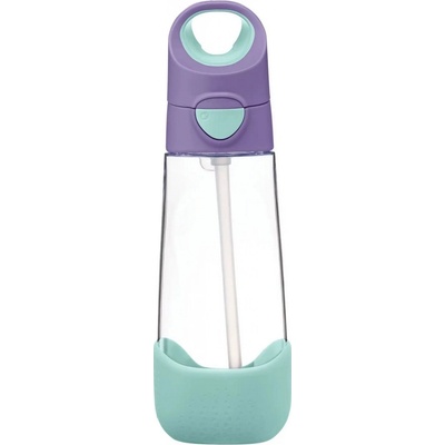 b.box Lahev na pití s brčkem 600 ml lilac pop