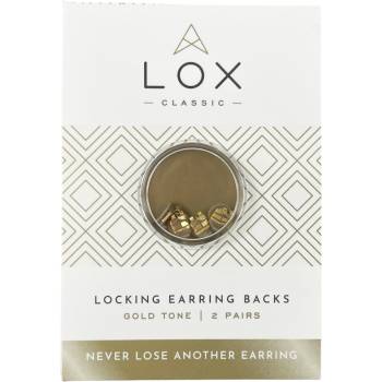LOX Златни заключващи задни части за обеци lox - 2 двойки