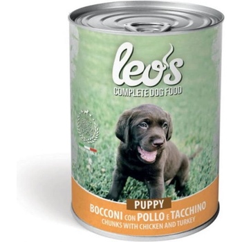 Консерви за кучета Leo's Puppy с пиле и пуйка - 9.6кг