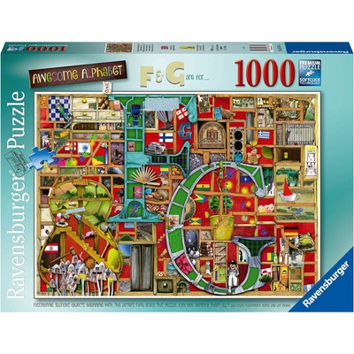 Ravensburger Пъзел Ravensburger от 1000 части - Страхотна азбука "F & G (16761)
