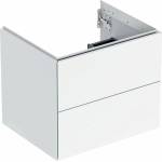 Geberit One лъскаво бял стенен шкаф 60 см с 2 чекмеджета (505.261.00.1)