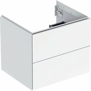Geberit One лъскаво бял стенен шкаф 60 см с 2 чекмеджета (505.261.00.1)