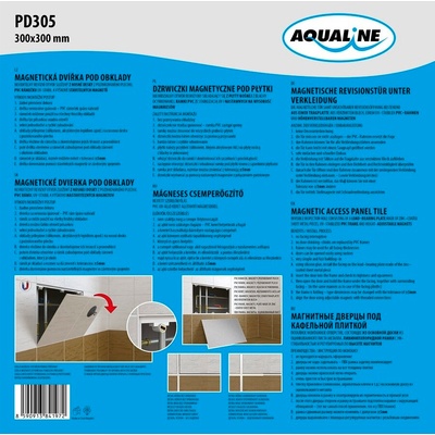 Aqualine Magnetické dvierka pod obklady 300 x 300 mm PD305
