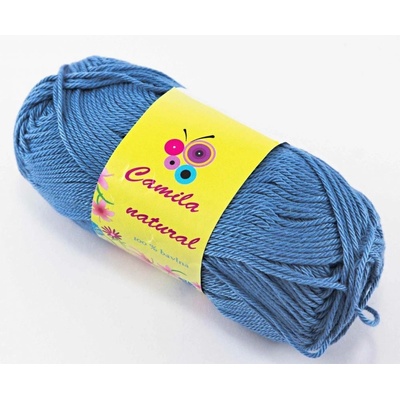 Priadza Camila natural - jeans - číslo farby 90