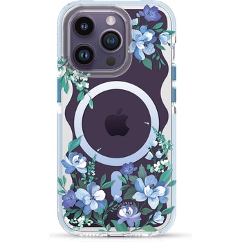 Kingxbar Кейс Kingxbar Flora Series за iPhone 14 Plus, съвместим с MagSafe, декориран с орхидеи (KXG0055101)