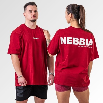 Nebbia Oversized tričko GYM ESSENTIALS 381 červené