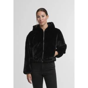Urban Classics Суичър Ladies Full Zip Faux Fur Hoodie black XSMODEL837 SALE - , размер XS