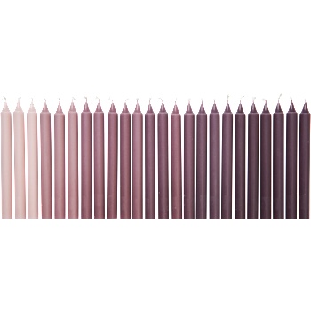ferm LIVING Свещи Ombre, нюанси на розово, 24 бр (1104271954)