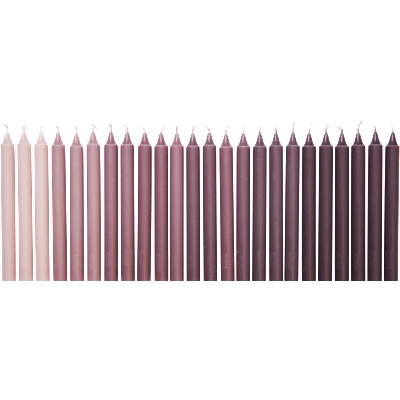 ferm LIVING Свещи Ombre, нюанси на розово, 24 бр (1104271954)