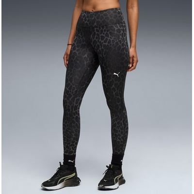 Dámske legíny Puma W TAD ESSENTIAL SPOTTED HAZE TIGHT 7/8 Čiernatmavo siváBiela