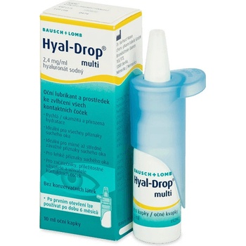 Gouttes Pour Yeux Bausch & Lomb Hyal-Drop Multi, 10 Ml - Hydratantes, Sans Alcool