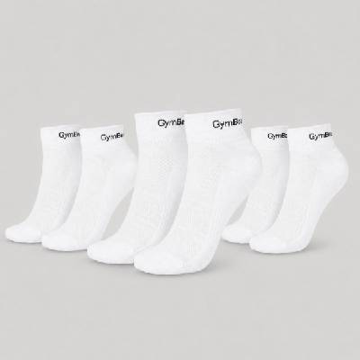 GymBeam Чорапи Quarter 3Pack White L