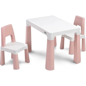 Toyz Dětský stůl Monti + 2 židle růžový