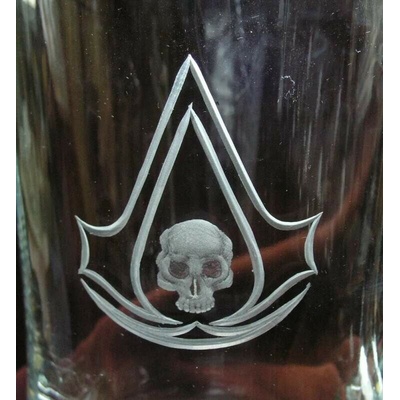 Rytiskla.cz Assassin´s creed logo LEBKA např. NA SKLENICI PŮLLITRU 500 ml