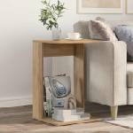 vidaXL Странична маса Дъб 40 x 38 x 62, 5 см Инженерна дървесина (8000371)