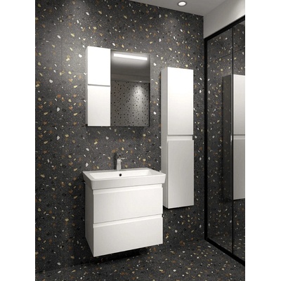 Gera Комплект водоустойчиви мебели за баня Лариса 60 см, цвят бял (Komplekt_Larisa)