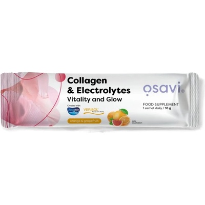 Osavi Collagen Electrolytes Vitality and Glow [10 грама] Портокал с грейпфрут
