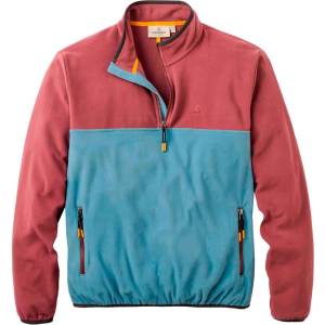 Passenger Мъжки поларен пуловер Passenger Set Off Recycled Polar 1/4 Zip Fleece 2.0 Fleece jumper - Brambleberry / Stormy Blue - размер XXL (005-7043-0515)