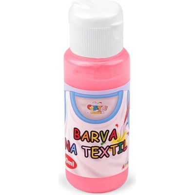 Pro Háčkování barva na textil 60 ml růžová neon