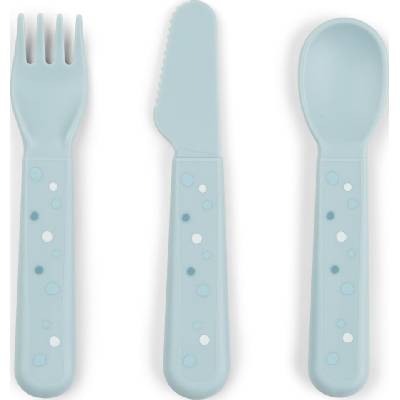 Детски прибори за хранене Foodie Happy Dots сини 3 части (1236522)