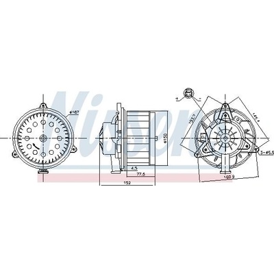 Vnitřní ventilátor NISSENS 87618
