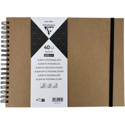Clairefontaine Album kroužkové 32 × 24 cm (200 g/m2, 40 listů) - kraft