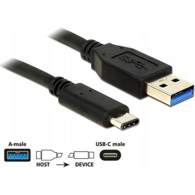 Delock 83870 USB A vidliceUSB C vidlice 1m černý
