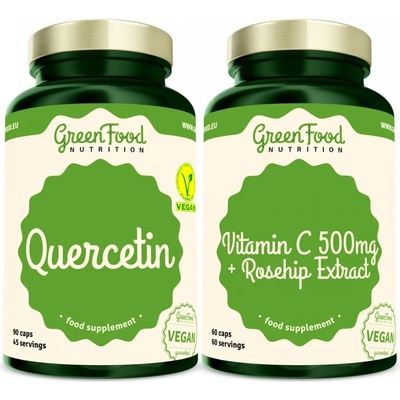 GreenFood Nutrition Quercetin 90 kapsúl +Vitamin C 500mg 60 kapsúl