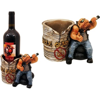 Статуетка - Стойка за вино - Моторист (К84207)