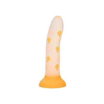 CalExotics Glow In The Dark Stick Mushroom Orange dildo s přísavkou