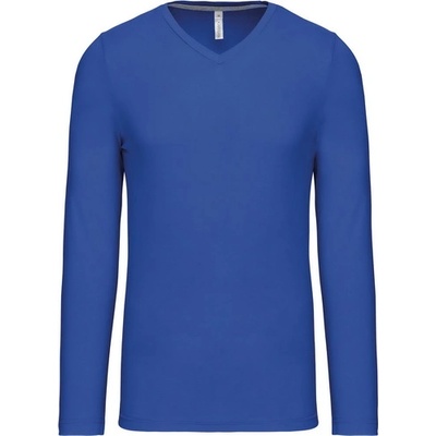 Kariban v-neck k358 / Мъжка тениска с дълъг ръкав - светло кралско синьо s (20k35834801)