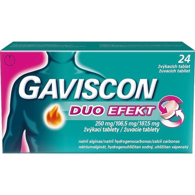 Gaviscon Duo Efekt Žuvacie tablety tbl.mnd.24