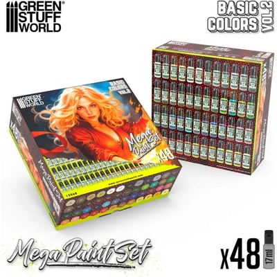 Green Stuff World Mega Paint Set Vol. 2.0 48× 17 ml