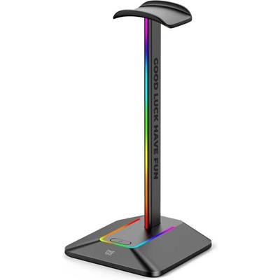 FragON Поставка за слушалки FragON Watchtower 2U RGB Black, RGB подсветка, USB, черна (FGLHH22BKWTR2URGB)