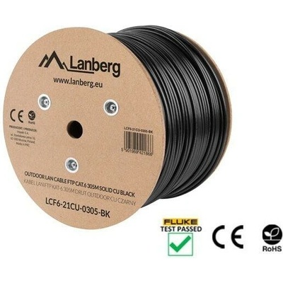 Lanberg LCF6-21CU-0305-BK Cat6 F/UTP (FTP) outdoor, 305m, černý