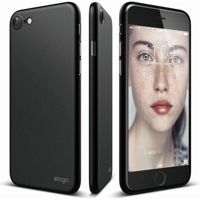 elago Inner Core Case - тънък полипропиленов кейс (0.3 mm) и HD покритие за iPhone 8, iPhone 7 (черен)