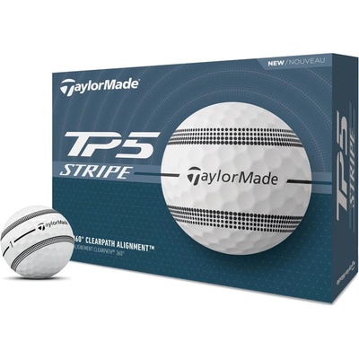 TaylorMade TP5 24 Stripe 5-plášťový bílé 3 ks