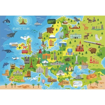 EDUCA Mapa Evropy 150 dílků