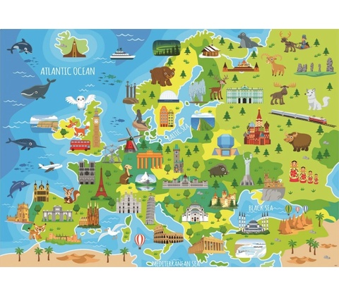EDUCA Mapa Evropy 150 dílků