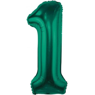 Godan Fóliový balónek číslo 1 tmavě zelený 85 cm