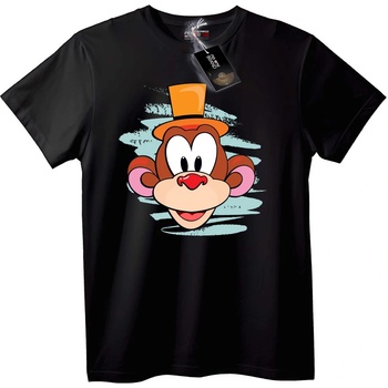 NOONEBRAND Тениска Маймунка с Цилиндър - XL, Black