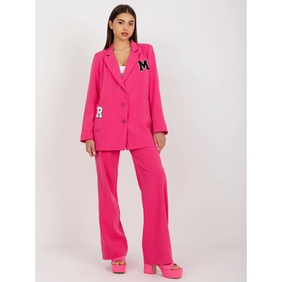 Sako s nášivkami LK-MA-509239.40P-dark pink
