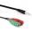 SBOX Адаптер SBOX 35M-2X35F, от AUX(м) към 2x AUX(ж), 0.2m, черен (35M-2X35F)