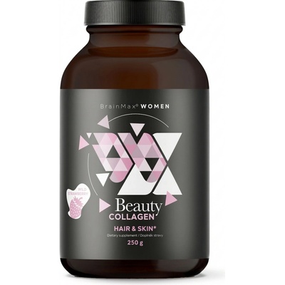 BrainMax Women Beauty Fish Collagen morský rybí kolagen Naticol lesná jahoda 250 g