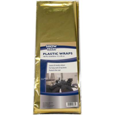 Show Tech Igelitové natáčky zlatá/stříbrná 100 ks Plastic Wraps 100 Pcs Gold/Silver
