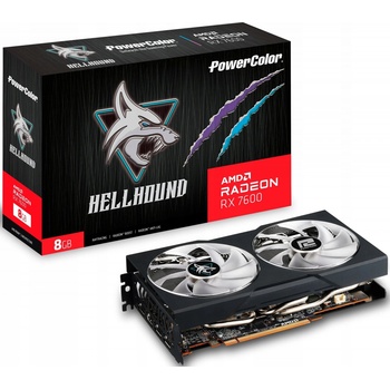 Power Color Radeon RX 7600 Hellhound 8GB GDDR6 RX 7600 8G-L/OC