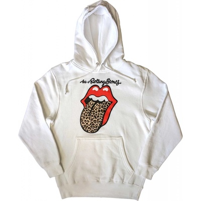 The Rolling Stones mikina Leopard Tongue Biela