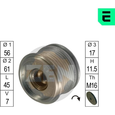 Voľnobeżka alternátora ERA ZN5461